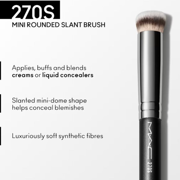 NEW MAC 270 Synthetic Mini Rounded Slant Brush NEW - Picture 3 of 7